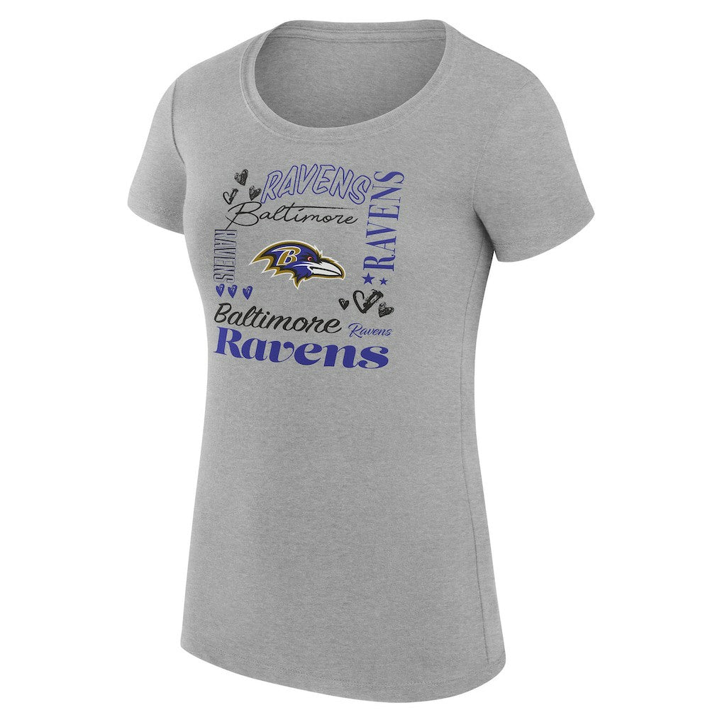 Baltimore Ravens G-III 4Her by Carl Banks Women's Super-Slim Fit Lightweight Collage Team T-Shirt | NFL On sale