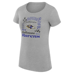 Baltimore Ravens G-III 4Her by Carl Banks Women's Super-Slim Fit Lightweight Collage Team T-Shirt | NFL On sale