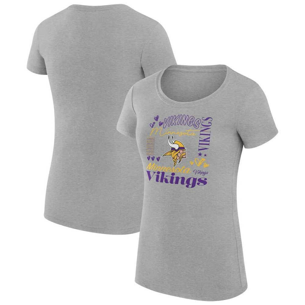 Minnesota Vikings G-III 4Her by Carl Banks Women's Super-Slim Fit Lightweight Collage Team T-Shirt | NFL Discount