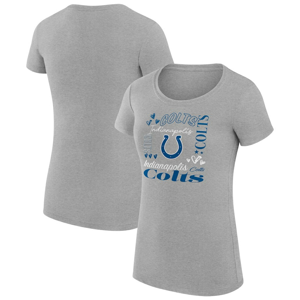 Indianapolis Colts G-III 4Her by Carl Banks Women's Super-Slim Fit Lightweight Collage Team T-Shirt | NFL Sale