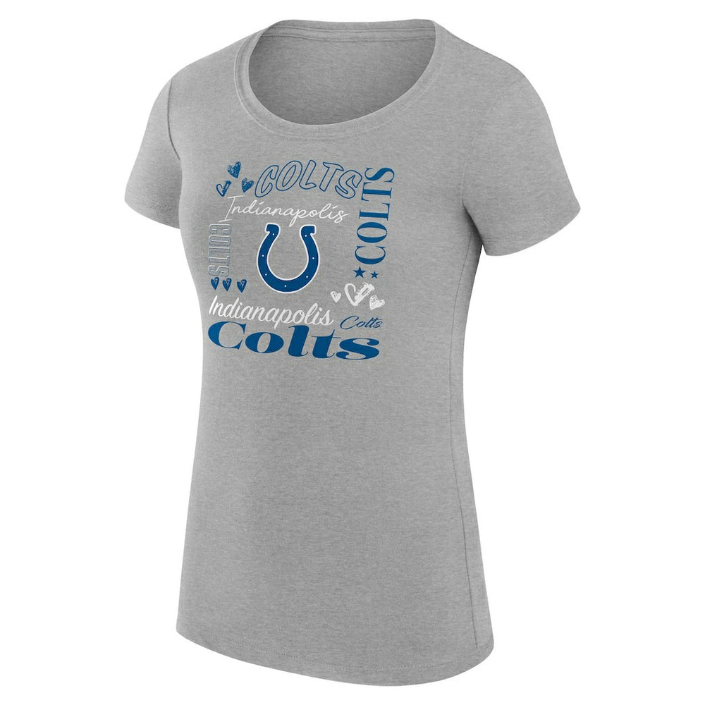 Indianapolis Colts G-III 4Her by Carl Banks Women's Super-Slim Fit Lightweight Collage Team T-Shirt | NFL Sale