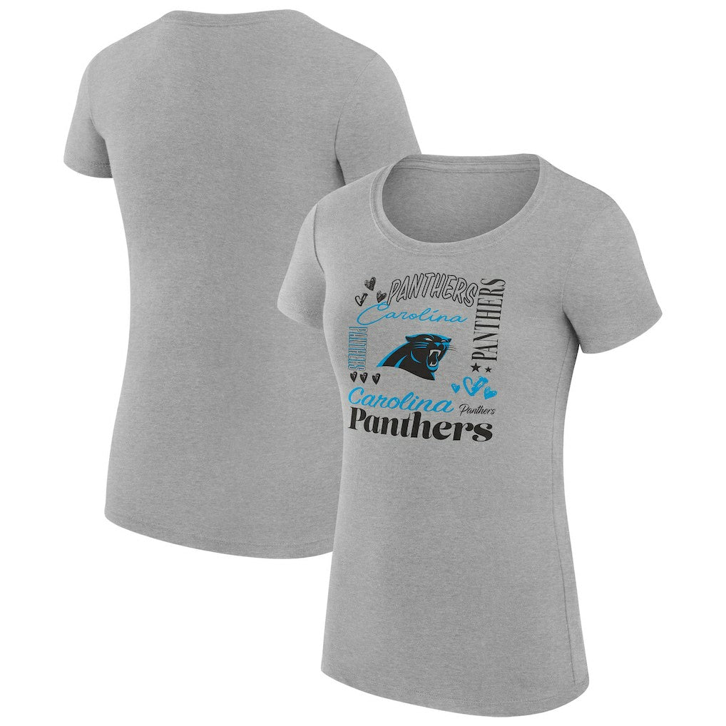 Carolina Panthers G-III 4Her by Carl Banks Women's Super-Slim Fit Lightweight Collage Team T-Shirt | NFL Hot