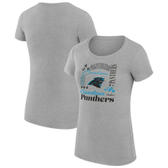 Carolina Panthers G-III 4Her by Carl Banks Women's Super-Slim Fit Lightweight Collage Team T-Shirt | NFL Hot