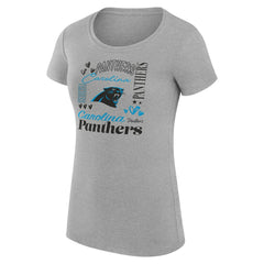 Carolina Panthers G-III 4Her by Carl Banks Women's Super-Slim Fit Lightweight Collage Team T-Shirt | NFL Hot
