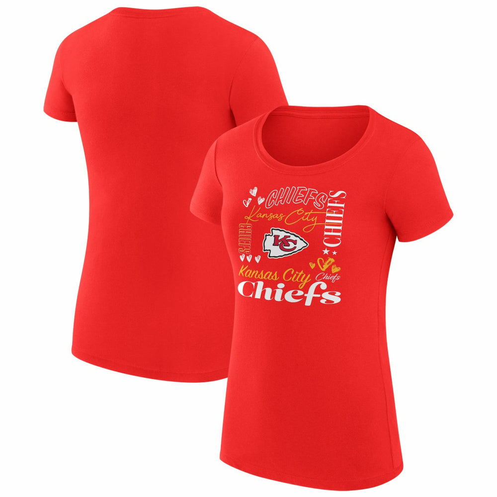 Kansas City Chiefs G-III 4Her by Carl Banks Women's Super-Slim Fit Lightweight Collage Team T-Shirt | NFL On sale