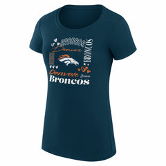 Denver Broncos G-III 4Her by Carl Banks Women's Super-Slim Fit Lightweight Collage Team T-Shirt | NFL Outlet