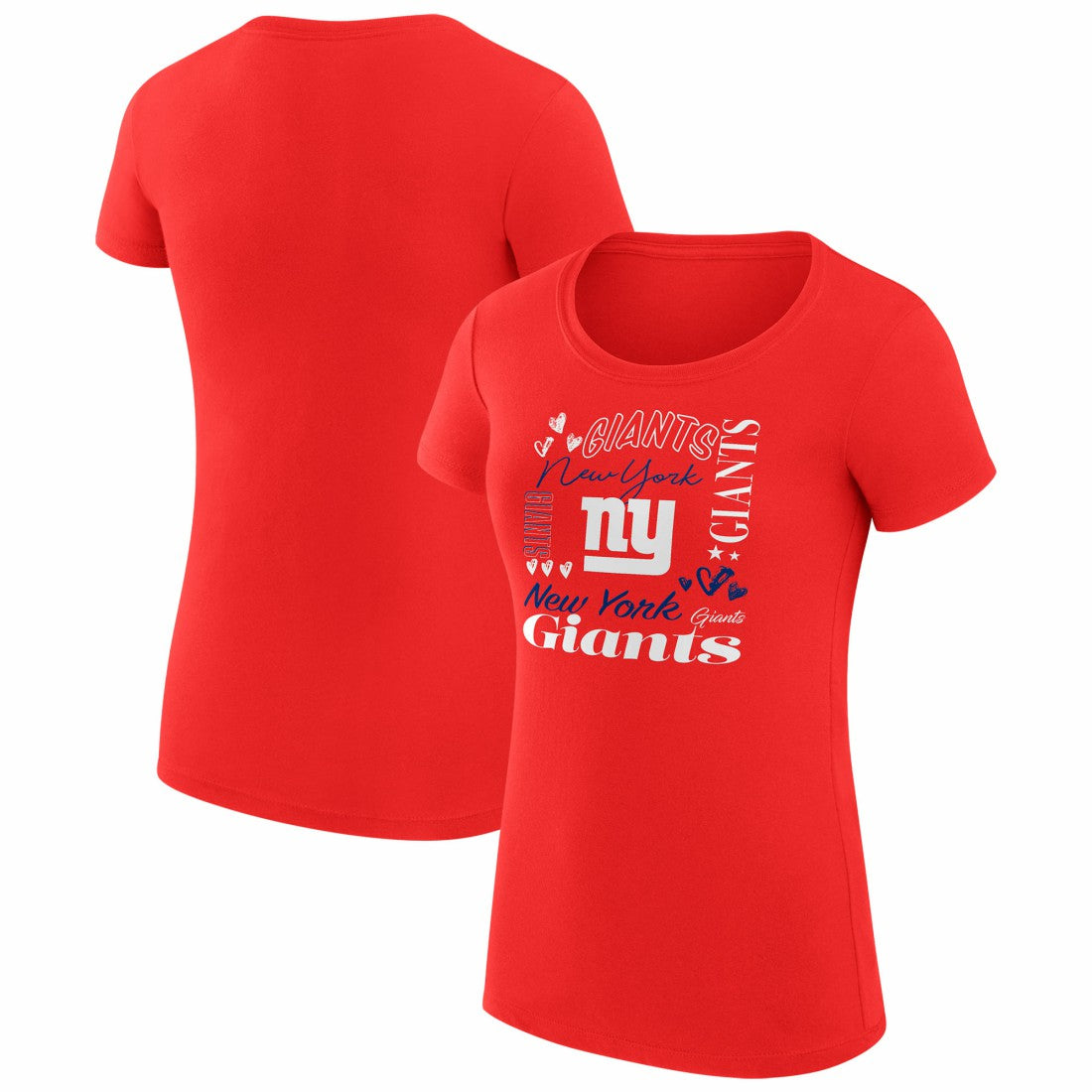 New York Giants G-III 4Her by Carl Banks Women's Super-Slim Fit Lightweight Collage Team T-Shirt | NFL Online