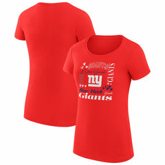 New York Giants G-III 4Her by Carl Banks Women's Super-Slim Fit Lightweight Collage Team T-Shirt | NFL Online