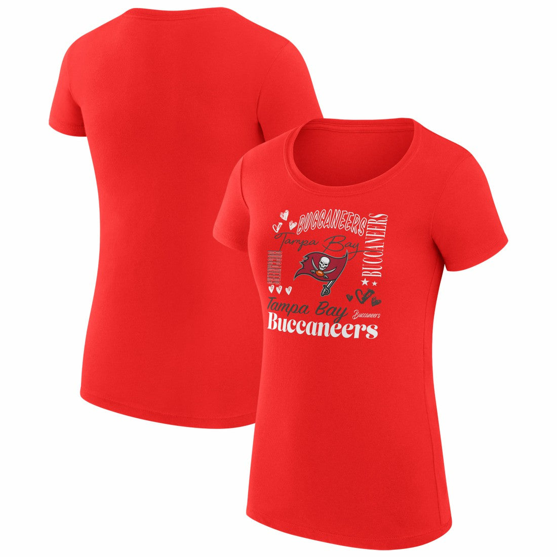 Tampa Bay Buccaneers G-III 4Her by Carl Banks Women's Super-Slim Fit Lightweight Collage Team T-Shirt | NFL Sale