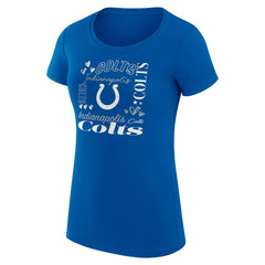 Indianapolis Colts G-III 4Her by Carl Banks Women's Super-Slim Fit Lightweight Collage Team T-Shirt | NFL Discount