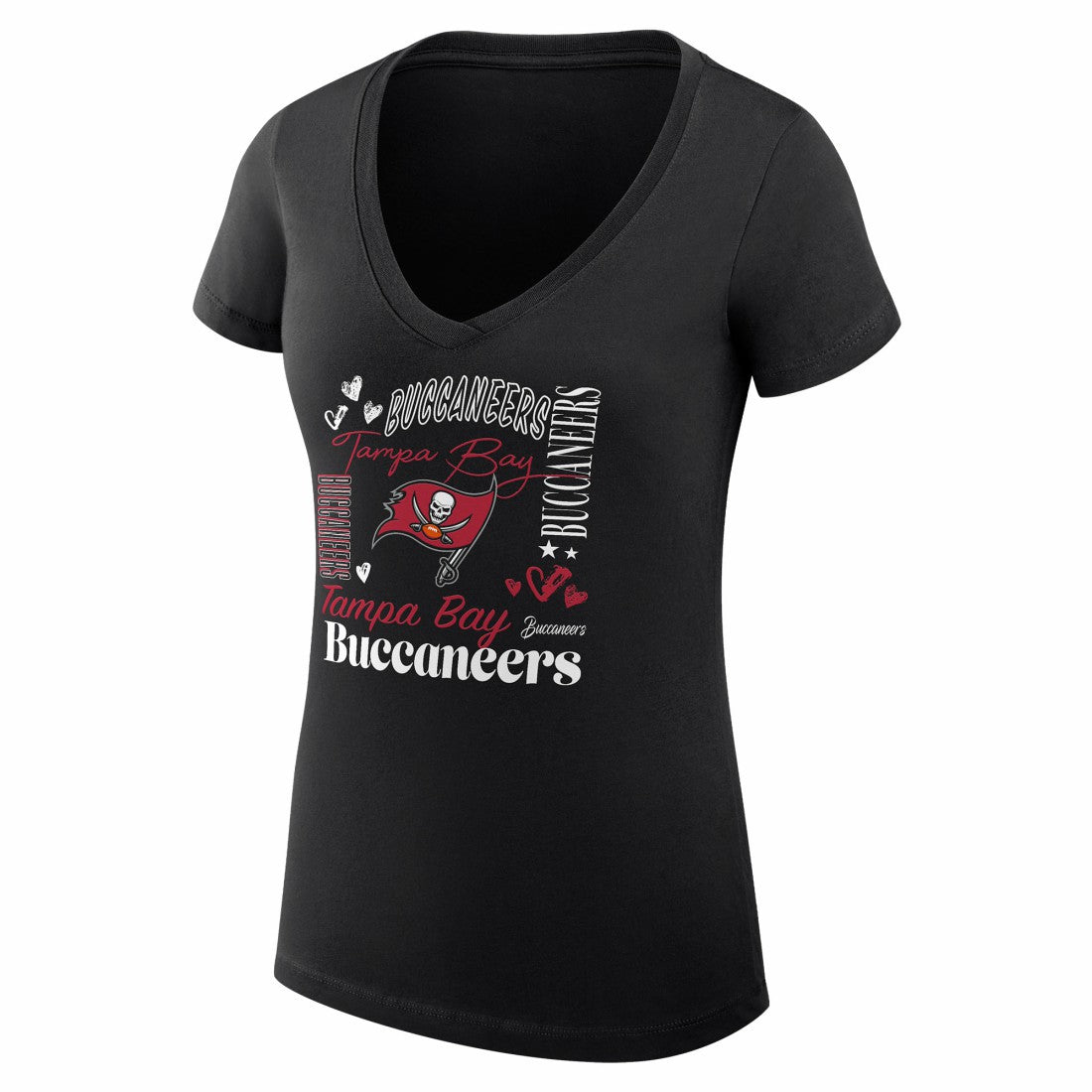Tampa Bay Buccaneers G-III 4Her by Carl Banks Women's Super-Slim Fit Lightweight Collage Team V-Neck T-Shirt | NFL Near me
