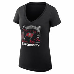 Tampa Bay Buccaneers G-III 4Her by Carl Banks Women's Super-Slim Fit Lightweight Collage Team V-Neck T-Shirt | NFL Near me