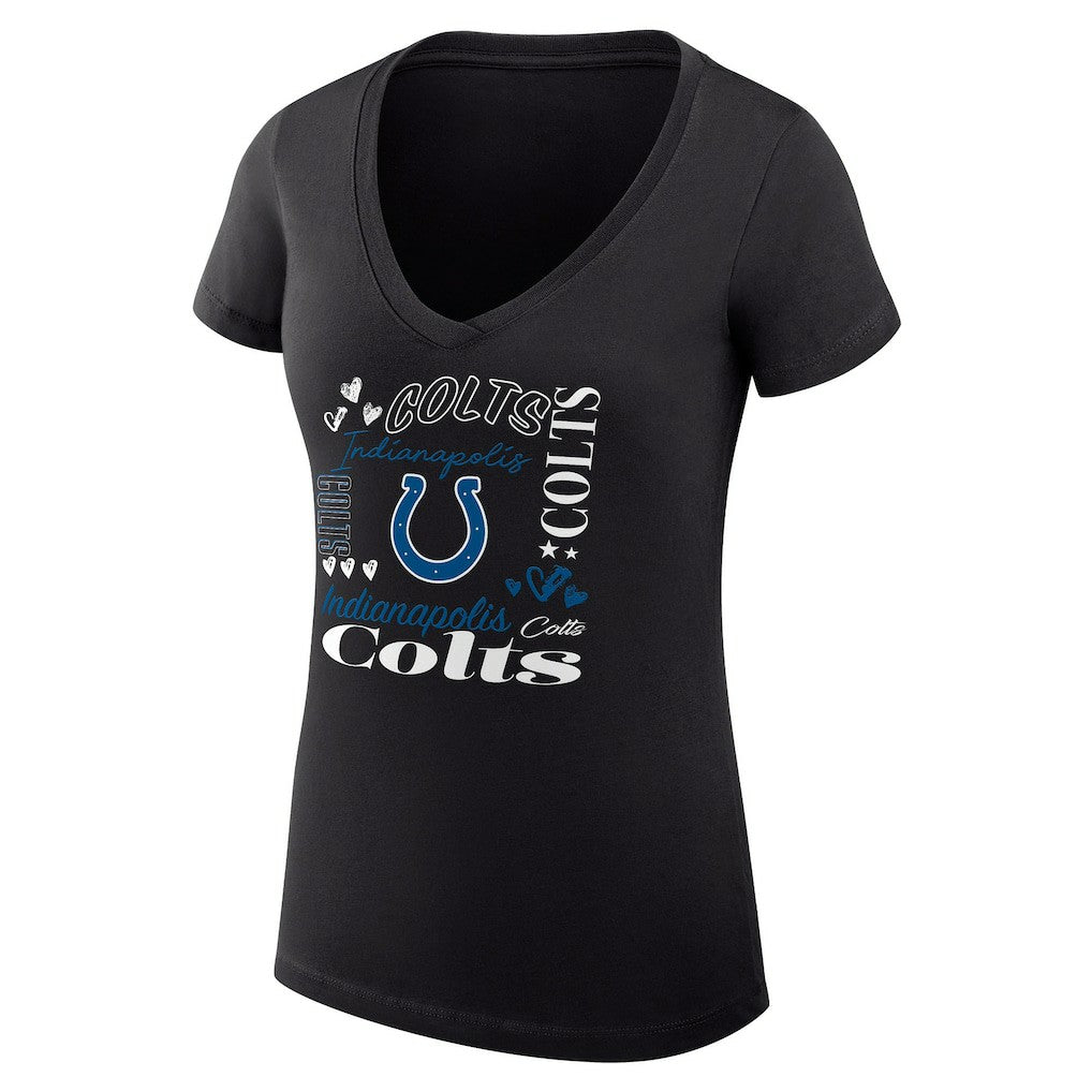 Indianapolis Colts G-III 4Her by Carl Banks Women's Super-Slim Fit Lightweight Collage Team V-Neck T-Shirt | NFL On sale