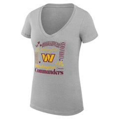 Washington Commanders G-III 4Her by Carl Banks Women's Super-Slim Fit Lightweight Collage Team V-Neck T-Shirt | NFL On sale