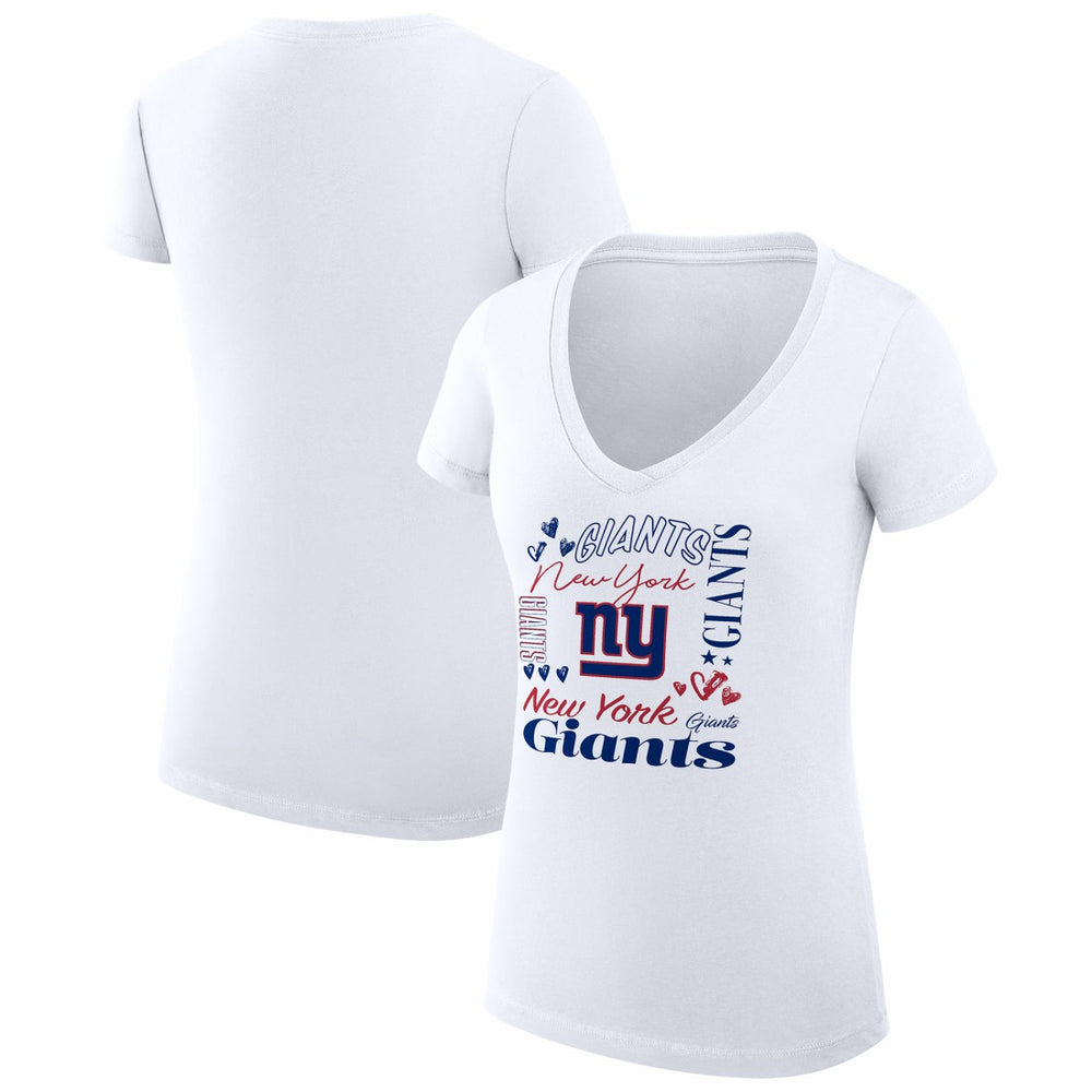New York Giants G-III 4Her by Carl Banks Women's Super-Slim Fit Lightweight Collage Team V-Neck T-Shirt | NFL Near me