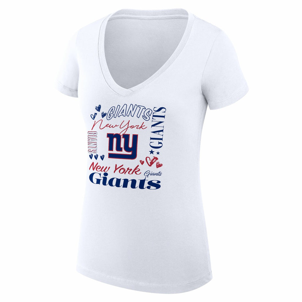 New York Giants G-III 4Her by Carl Banks Women's Super-Slim Fit Lightweight Collage Team V-Neck T-Shirt | NFL Near me