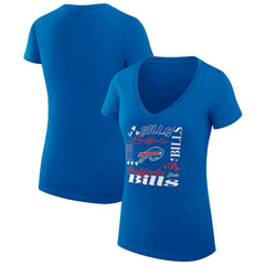 Buffalo Bills G-III 4Her by Carl Banks Women's Super-Slim Fit Lightweight Collage Team V-Neck T-Shirt | NFL Near me