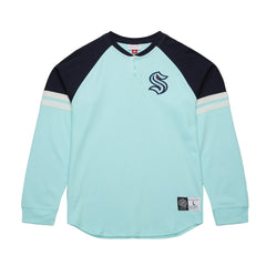Seattle Kraken Mitchell & Ness Thermal Henley Long Sleeve T-Shirt -  NHL T-shirts