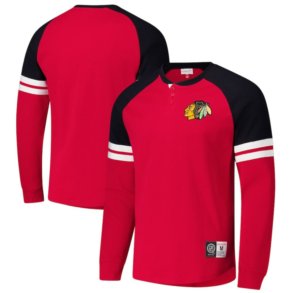Chicago Blackhawks Mitchell & Ness Thermal Henley Long Sleeve T-Shirt -  NHL T-shirts