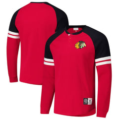 Chicago Blackhawks Mitchell & Ness Thermal Henley Long Sleeve T-Shirt -  NHL T-shirts