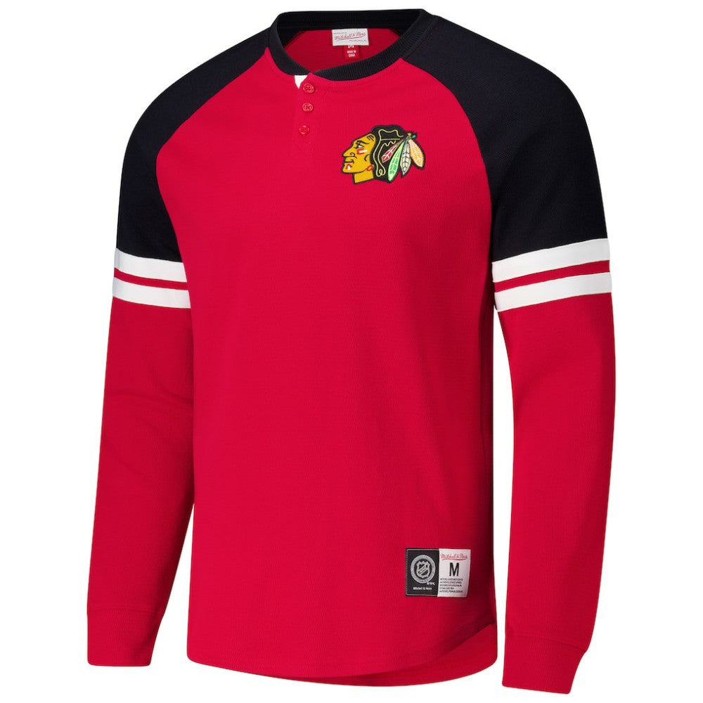 Chicago Blackhawks Mitchell & Ness Thermal Henley Long Sleeve T-Shirt -  NHL T-shirts