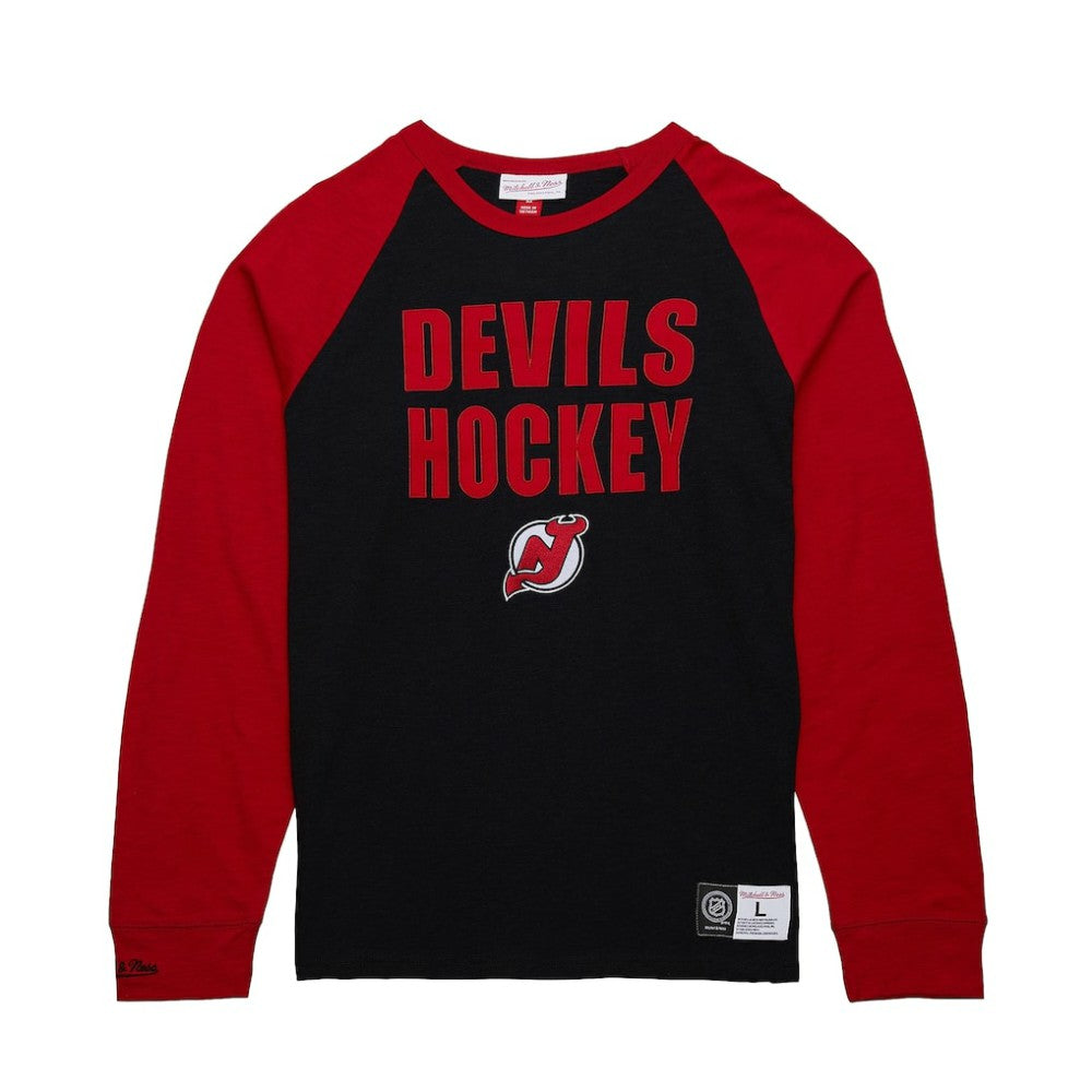 New Jersey Devils Mitchell & Ness Legendary Slub Raglan Long Sleeve T-Shirt -  NHL T-shirts