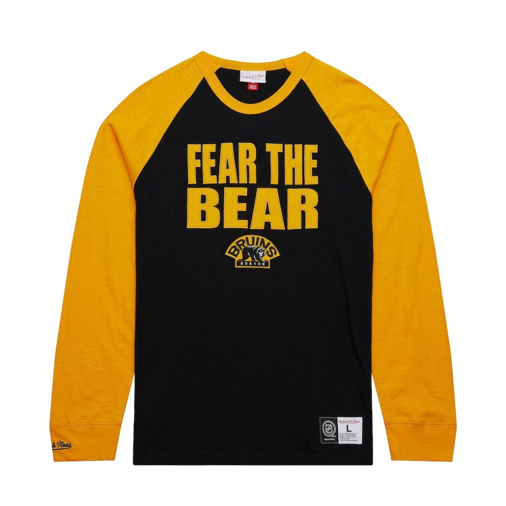 Boston Bruins Mitchell & Ness Legendary Slub Raglan Long Sleeve T-Shirt -  NHL T-shirts