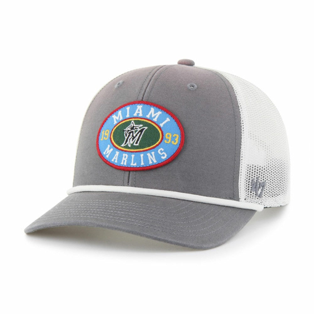 Miami Marlins '47 Tide Sweep Rope Trucker Adjustable Hat - MLB Hats