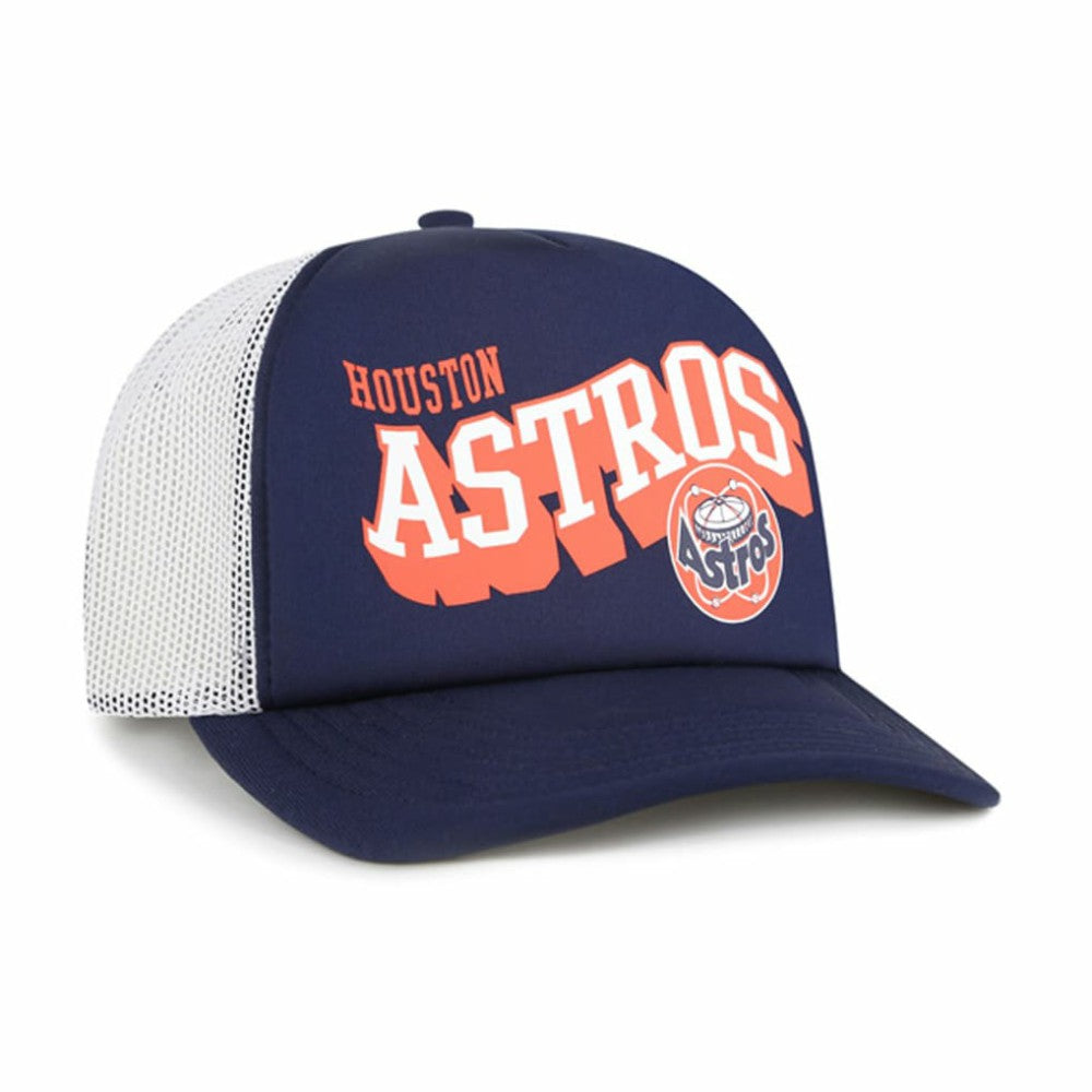 Houston Astros '47 Meander Foam Trucker Snapback Hat - MLB Hats