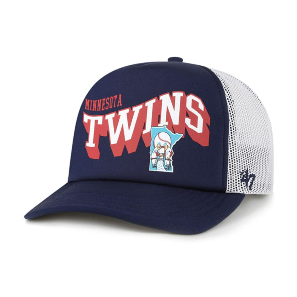Minnesota Twins '47 Meander Foam Trucker Snapback Hat - MLB Hats