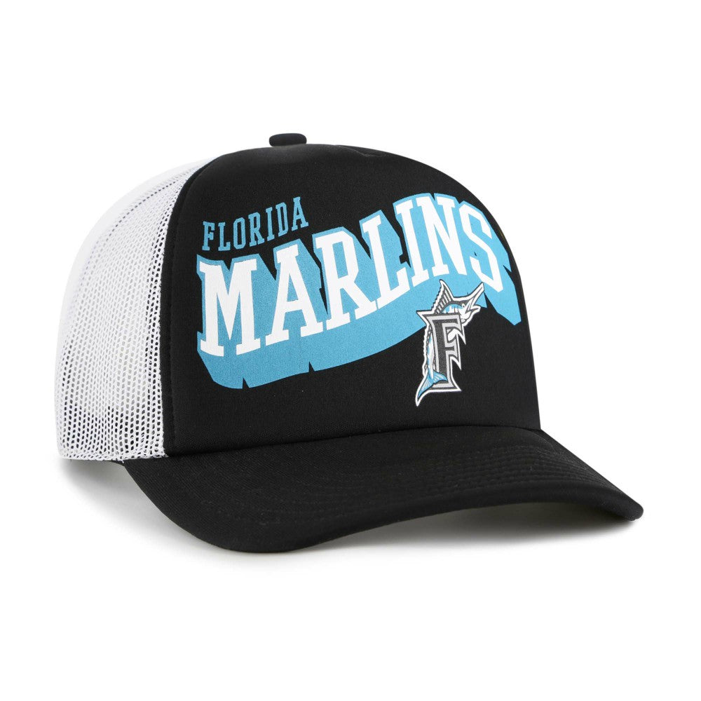 Miami Marlins '47 Meander Foam Trucker Snapback Hat - MLB Hats