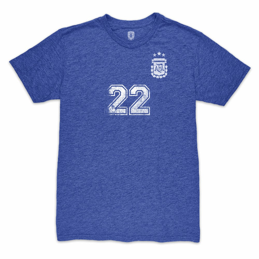 Lautaro Martinez Argentina National Team 1863FC Retro Player Tri-Blend T-Shirt