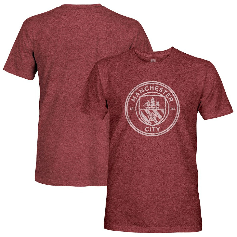 Manchester City 1863FC Mono Badge Retro Tri-Blend T-Shirt