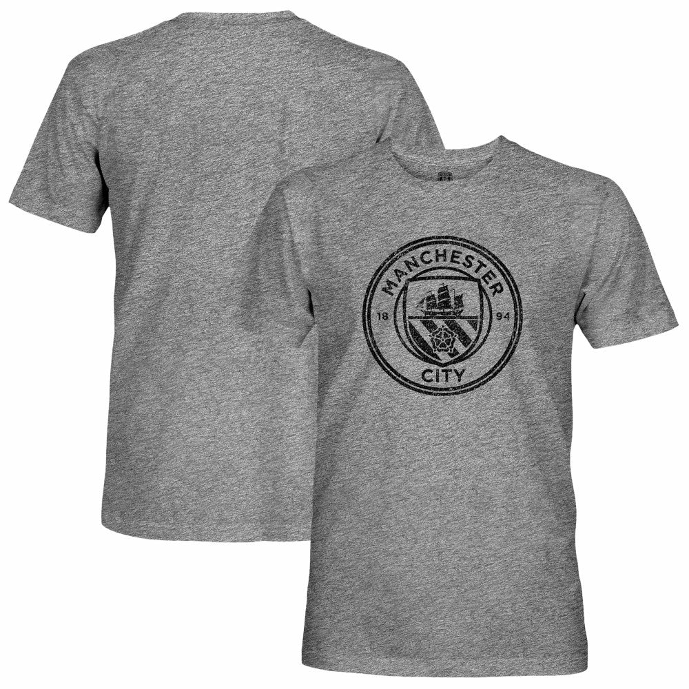 Manchester City 1863FC Mono Badge Retro Tri-Blend T-Shirt