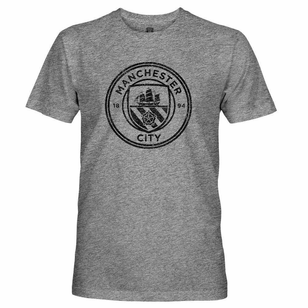 Manchester City 1863FC Mono Badge Retro Tri-Blend T-Shirt