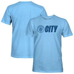 Manchester City 1863FC Mono Badge Lock-Up Retro Tri-Blend T-Shirt