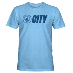 Manchester City 1863FC Mono Badge Lock-Up Retro Tri-Blend T-Shirt