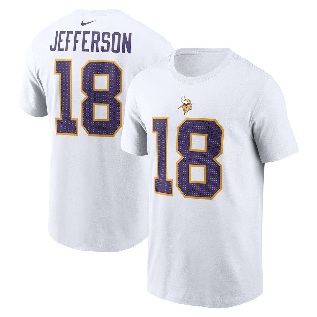 Minnesota Vikings Justin Jefferson  Name & Number T-Shirt | NFL New