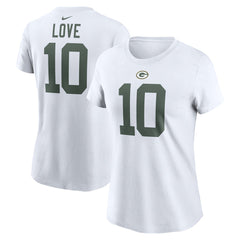 Green Bay Packers Jordan Love  Women's Player Name & Number T-Shirt | NFL New