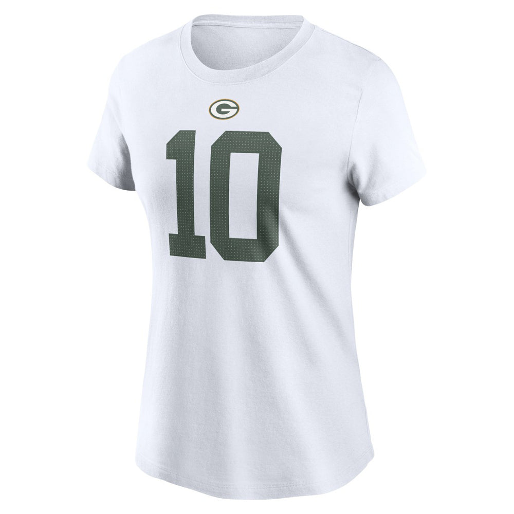 Green Bay Packers Jordan Love  Women's Player Name & Number T-Shirt | NFL New