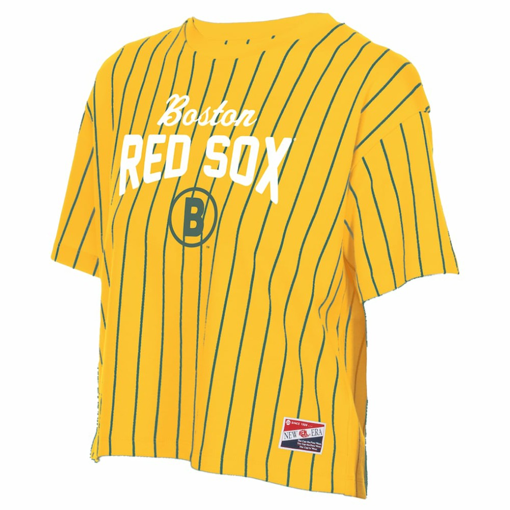 Boston Red Sox New Era Women's 2025 City Connect Pinstripe T-Shirt - MLB T-shirts