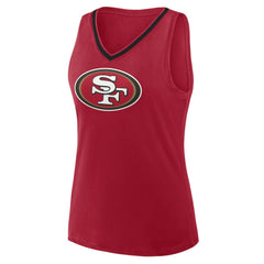 San Francisco 49ers Logo Athletic Women's Plus Size Stellar Win V-Neck Tank Top | NFL Online