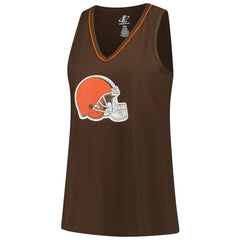 Cleveland Browns Logo Athletic Women's Plus Size Stellar Win V-Neck Tank Top | NFL On sale