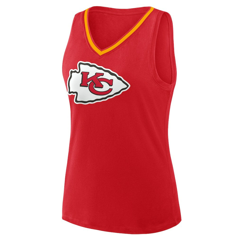 Kansas City Chiefs Logo Athletic Women's Plus Size Stellar Win V-Neck Tank Top | NFL On sale