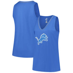 Detroit Lions Logo Athletic Women's Plus Size Stellar Win V-Neck Tank Top | NFL Hot