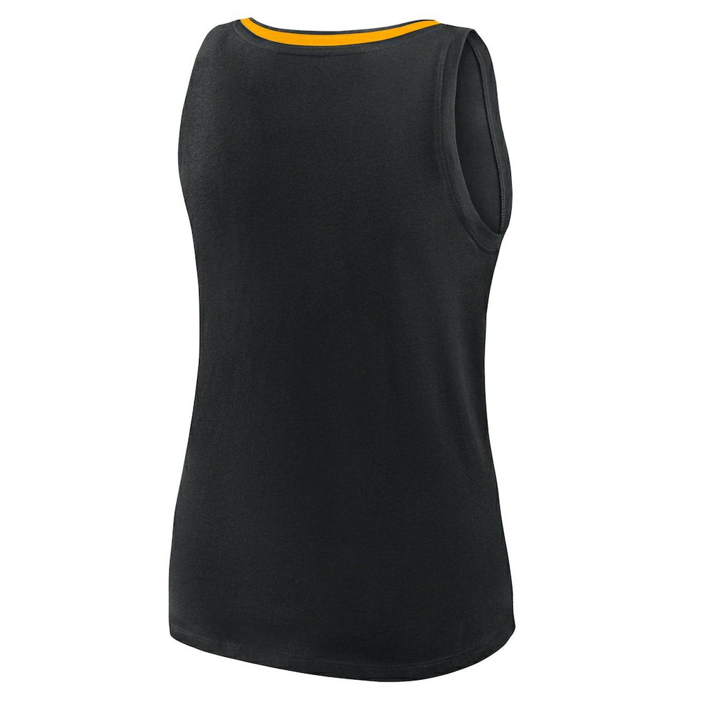 Pittsburgh Steelers Logo Athletic Women's Plus Size Stellar Win V-Neck Tank Top | NFL US