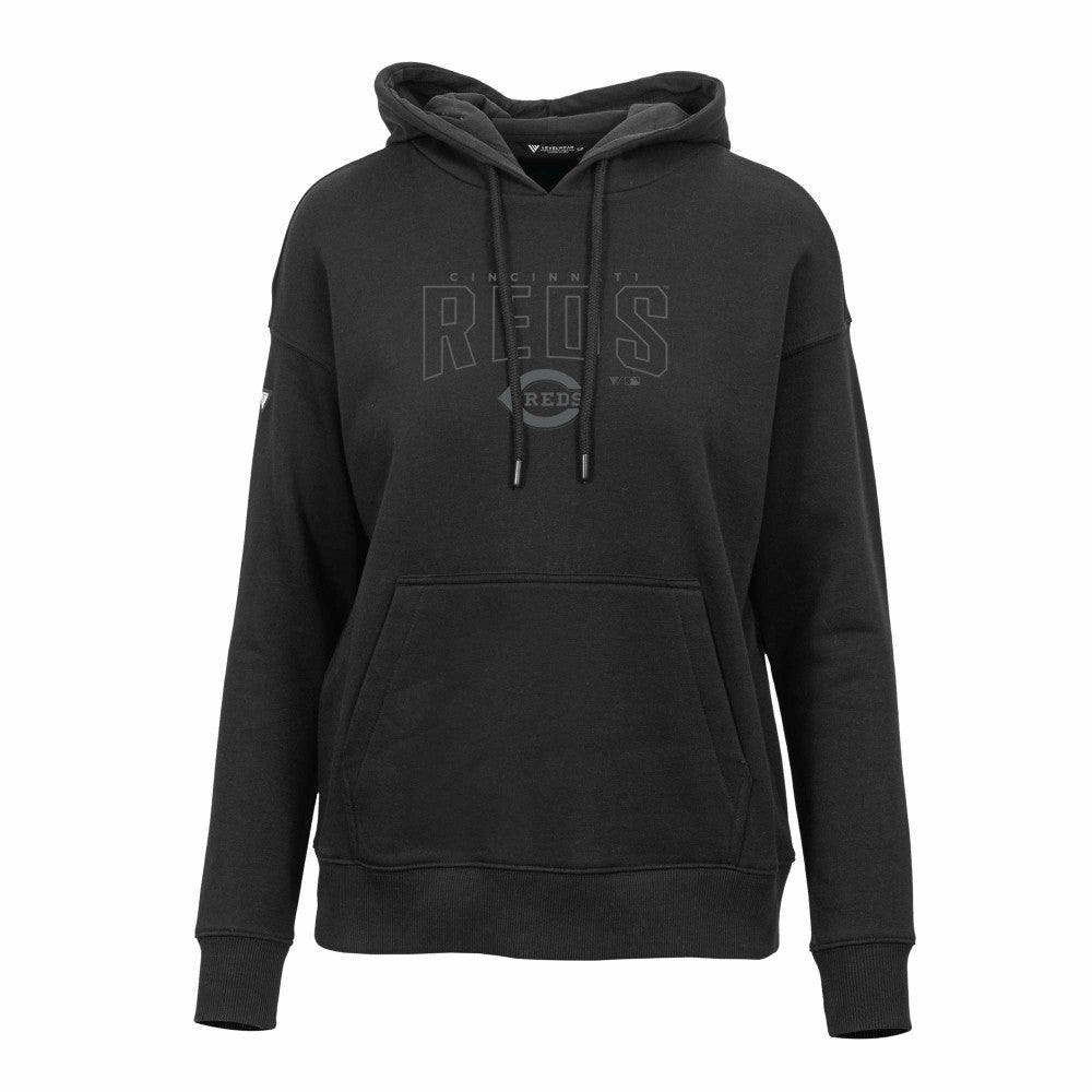 Cincinnati Reds Levelwear Women's Adorn Darkmoon Pullover Hoodie - MLB Hoodies