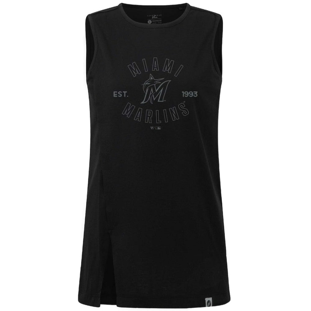 Miami Marlins Levelwear Women's Influx Abyssal Tank Top - MLB Tanks