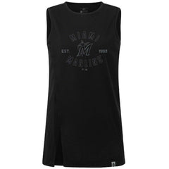 Miami Marlins Levelwear Women's Influx Abyssal Tank Top - MLB Tanks