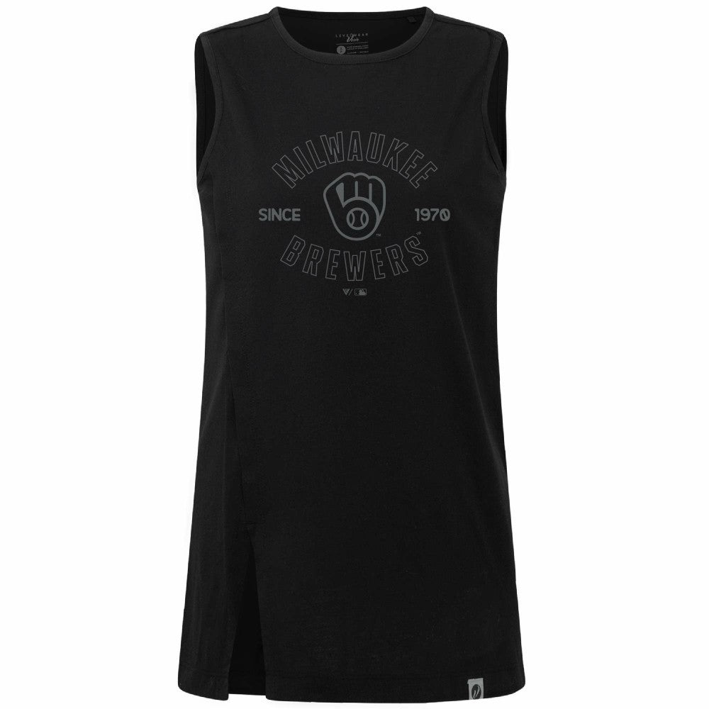 Milwaukee Brewers Levelwear Women's Influx Abyssal Tank Top - MLB Tanks